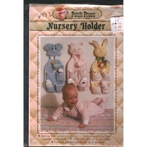 Vintage 1980 Patch Press Nursery Holder Sewing Pattern  Ann Swain Animal Decor